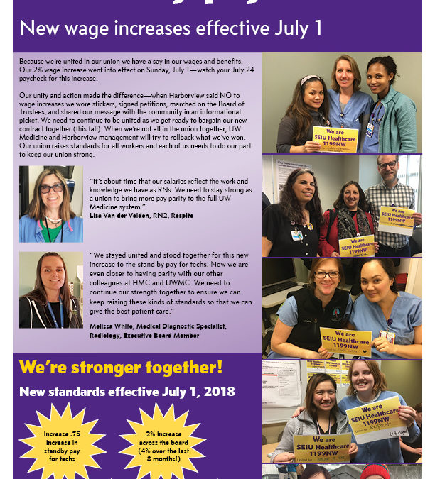 Our unity pays off! New wage increases effective July 1