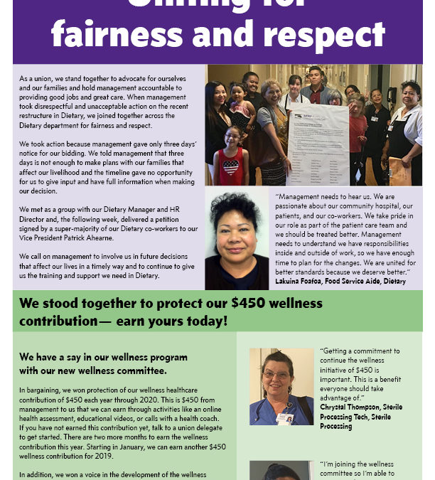 Uniting for fairness and respect