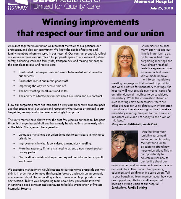 Winning improvements  that respect our time and our union