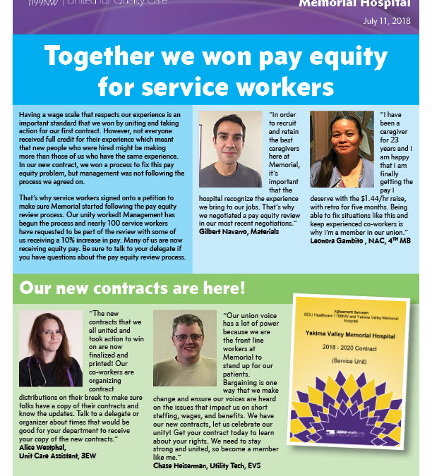 Together we won pay equity  for service workers