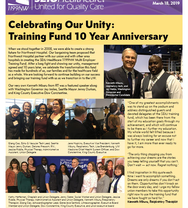 Celebrating Our Unity:  Training Fund 10 Year Anniversary