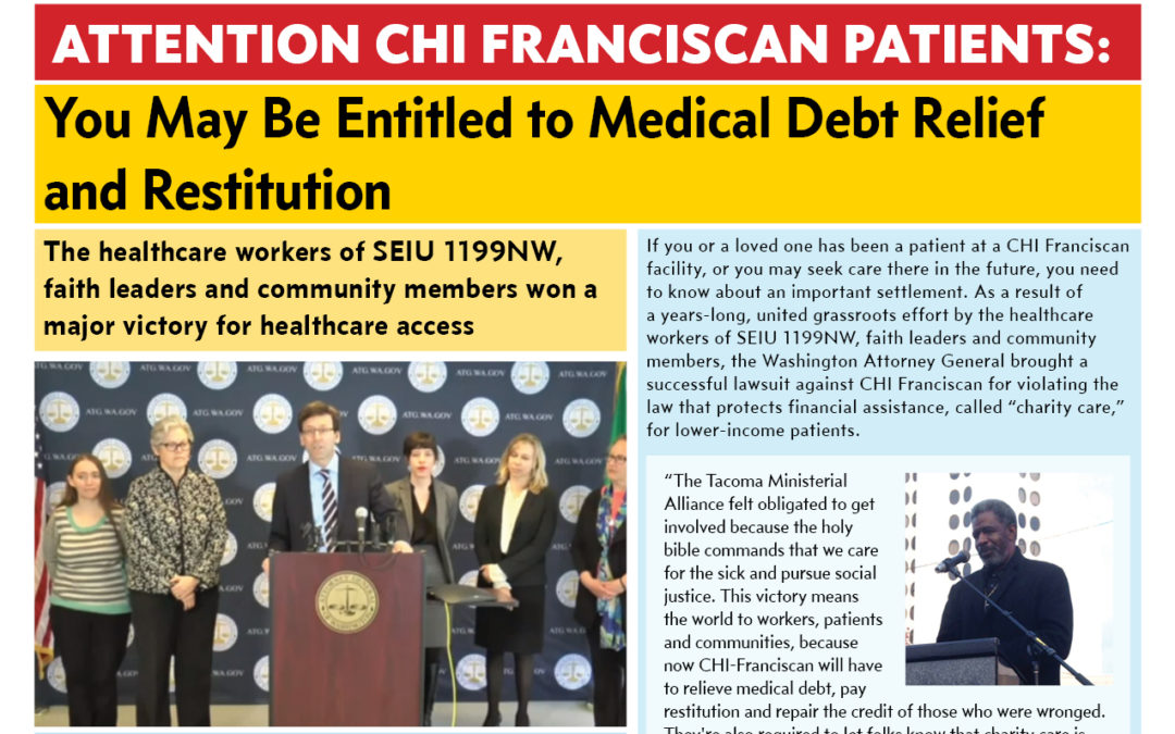 ATTENTION CHI FRANCISCAN PATIENTS: You May Be Entitled to Medical Debt Relief and Restitution