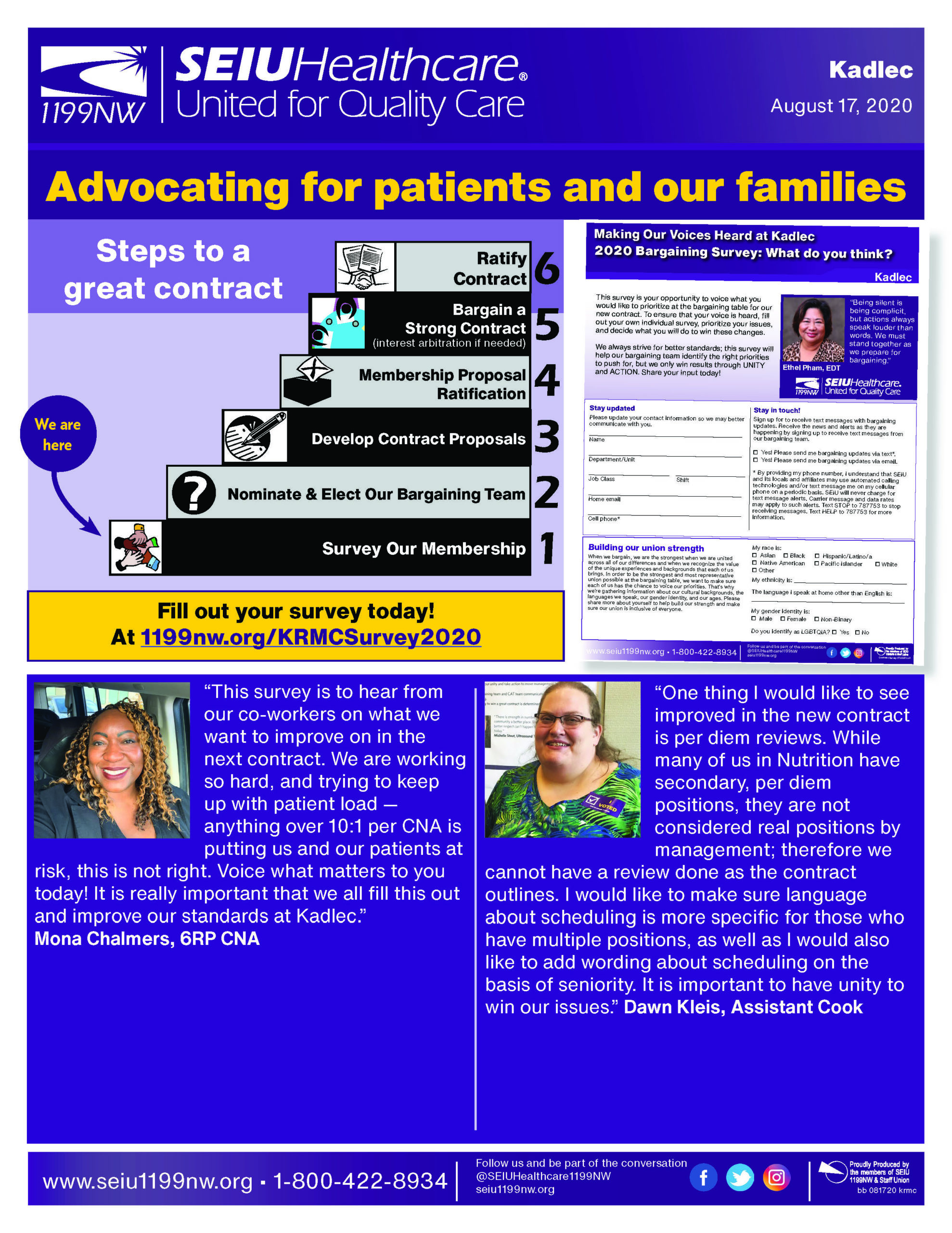 Advocating for patients and our families - SEIU Healthcare 1199NW