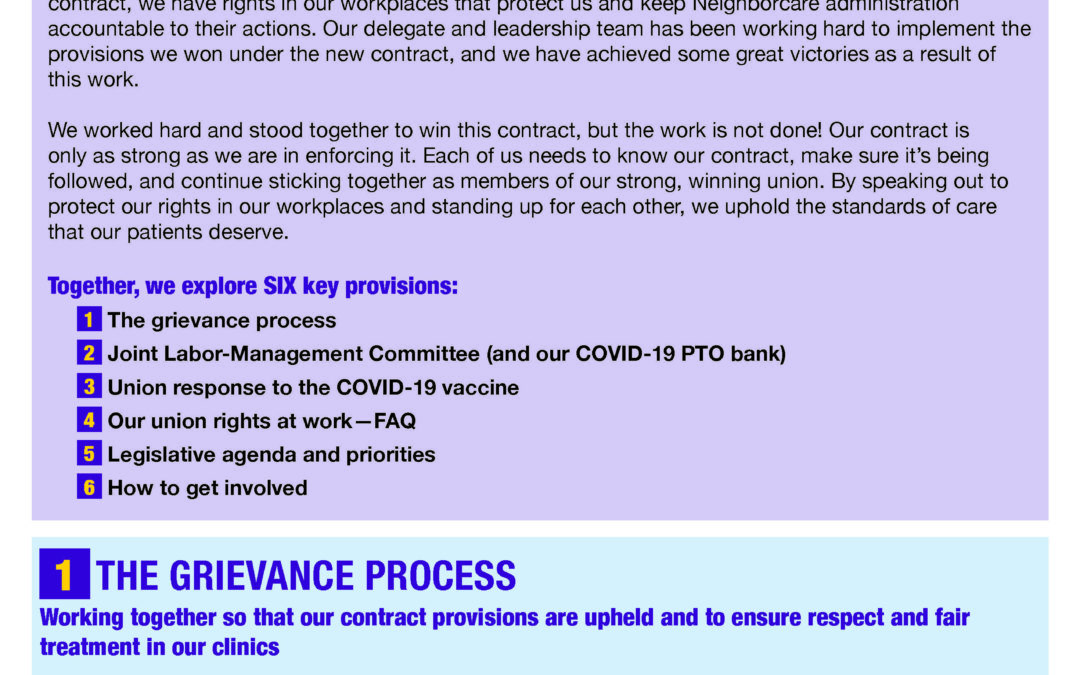 How We Keep Moving Neighborcare Forward: Knowing Our Rights and Enforcing Our Contract