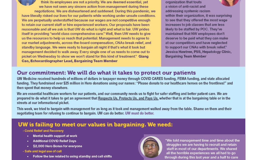 UW’s Latest Bargaining Proposals Fail Us and Our Patients