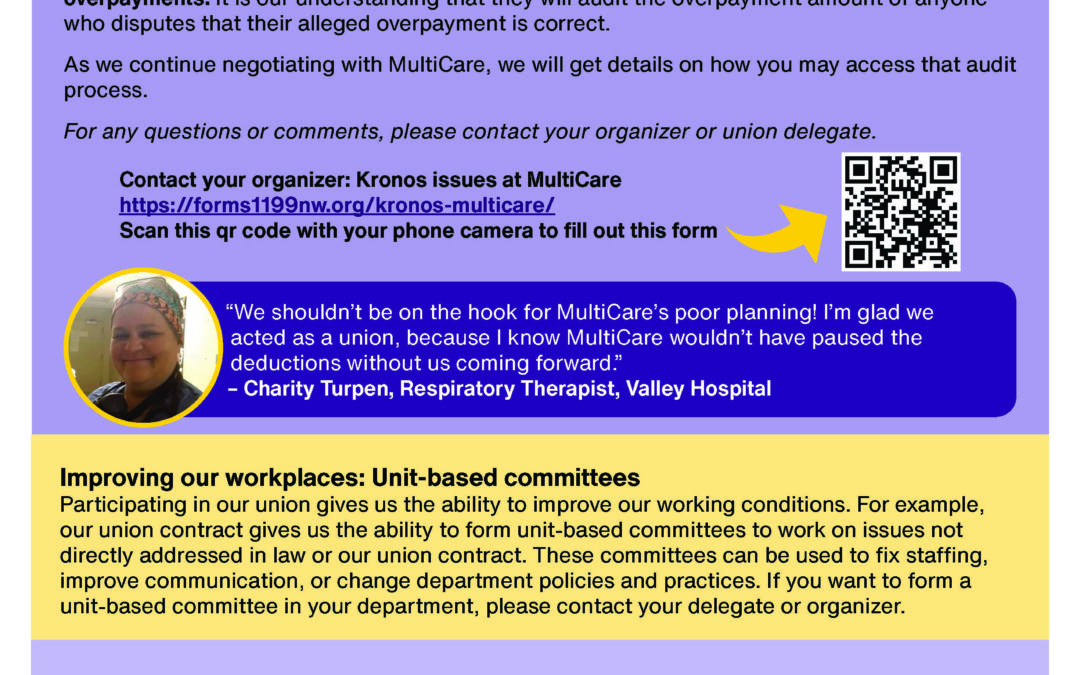 Victory: MultiCare to Pause Payroll Deductions