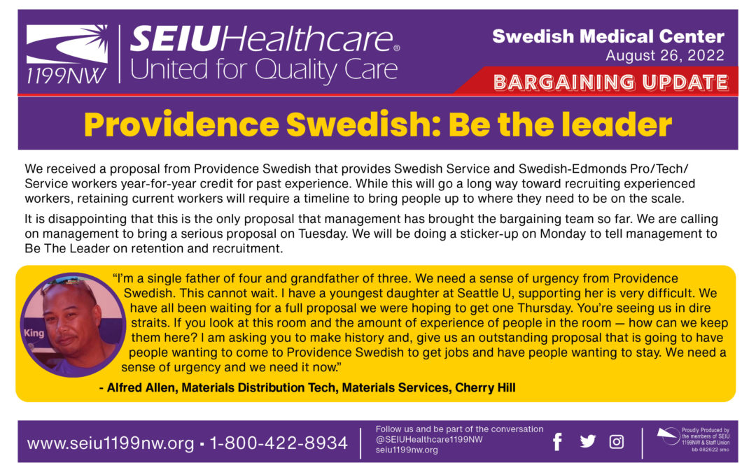 Providence Swedish: Be the leader