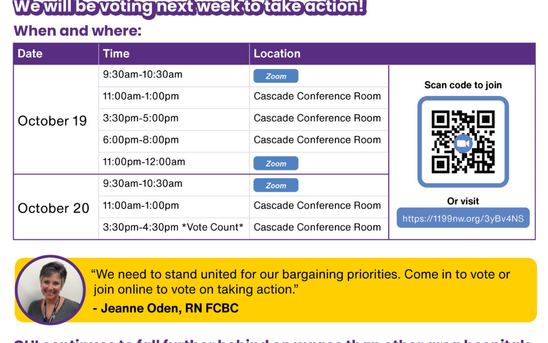 We’re voting to take action to tell St. Elizabeth: Invest in us, respect us, and put patients before profit