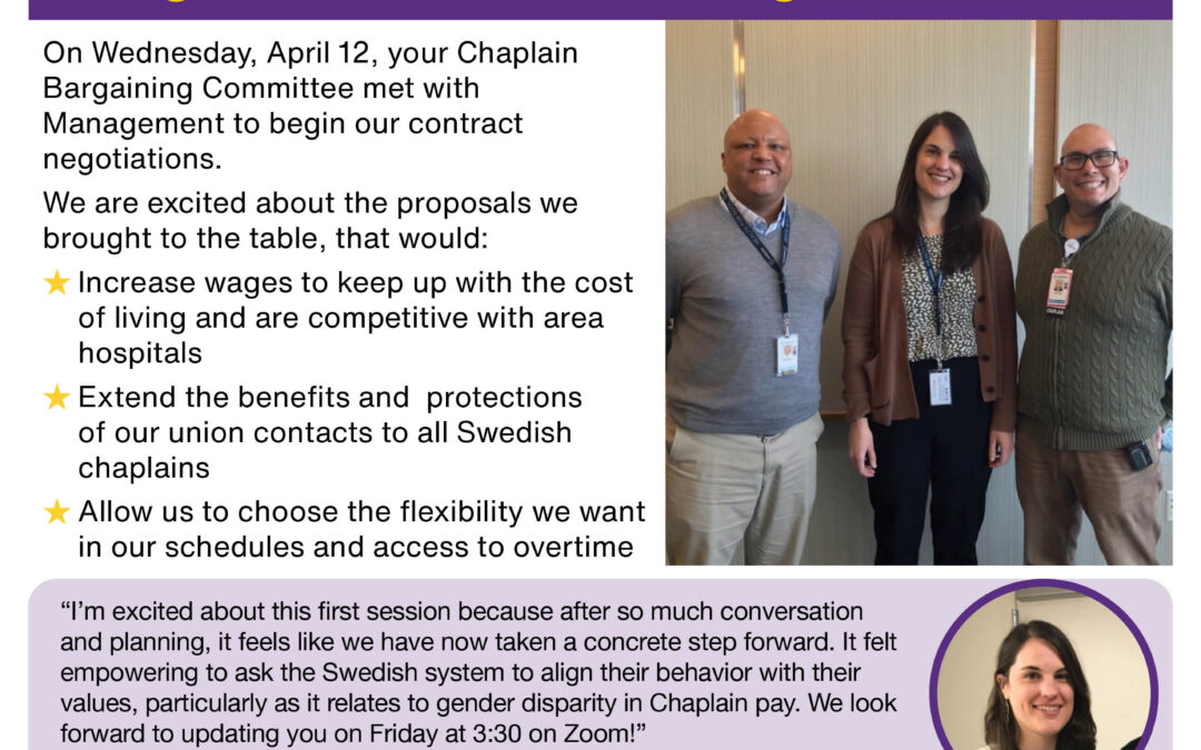 Bargaining is Underway: Swedish Chaplains are United for Wages and Better Working Conditions!