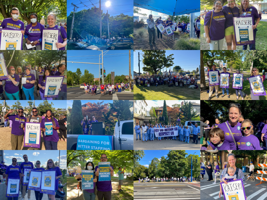 We rallied for a strong contract and national agreement at Kaiser