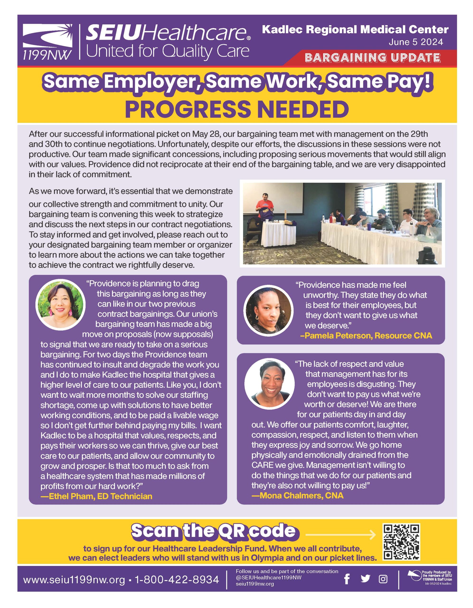 Same Employer, Same Work, Same Pay! PROGRESS NEEDED