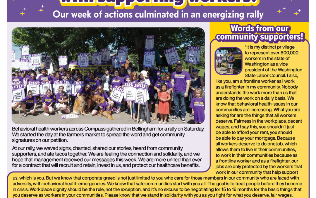 Supporting communities starts with supporting workers: Our week of actions culminated in an energizing rally