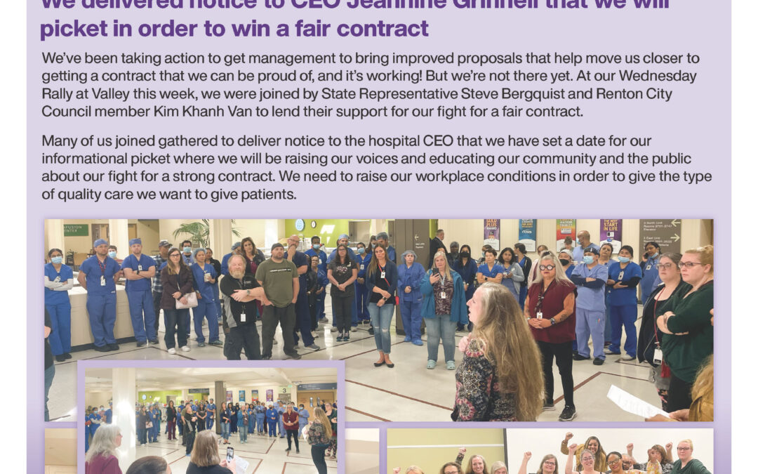 One Valley: From the frontline to the bargaining table-WE DELIVERED NOTICE TO VALLEY THAT W