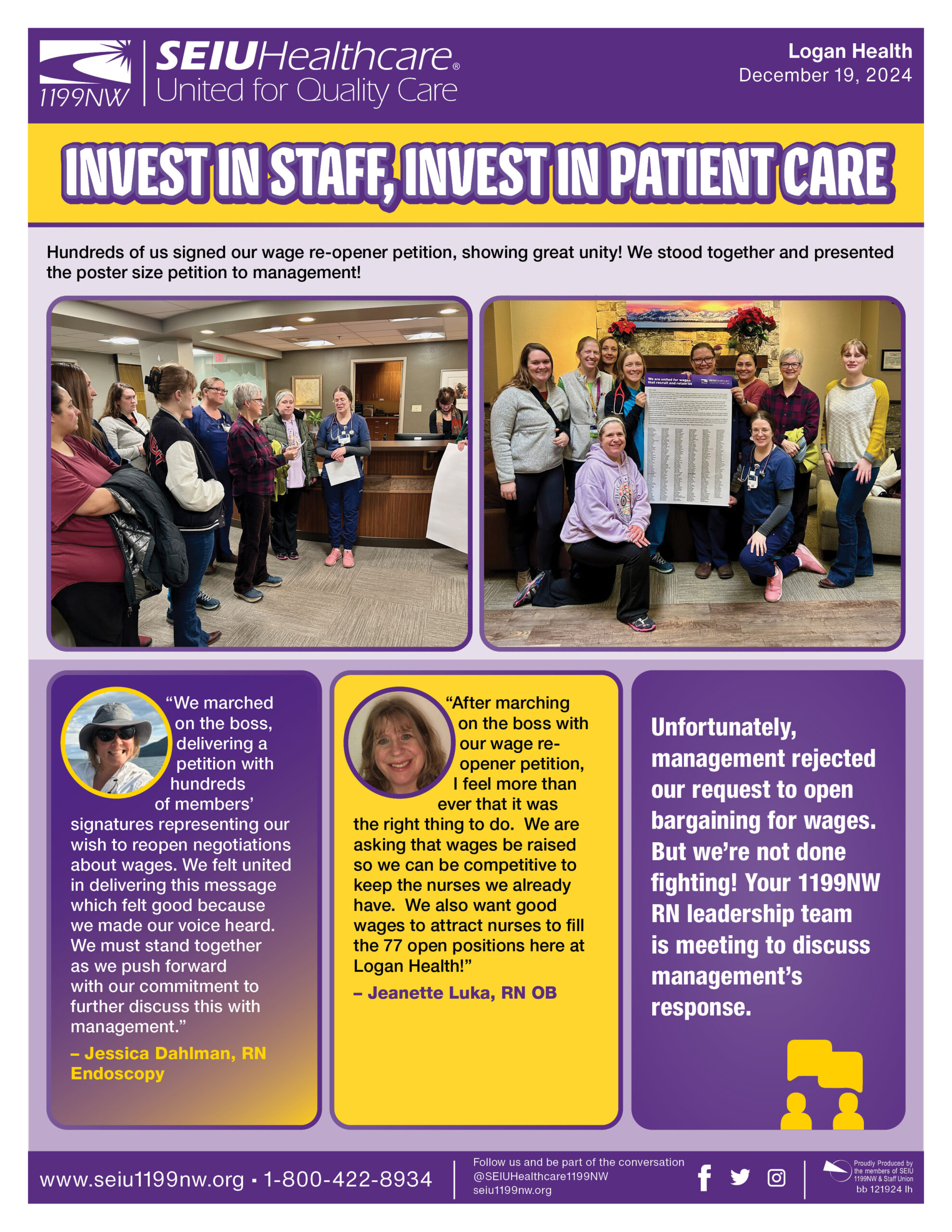 Invest in Staff, Invest in Patient Care